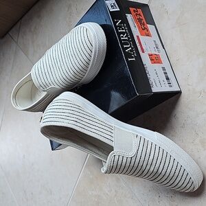Ralph Lauren Jinny vanilla/black sz 7.5B